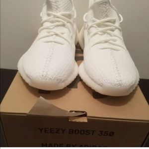 All white Yeezys